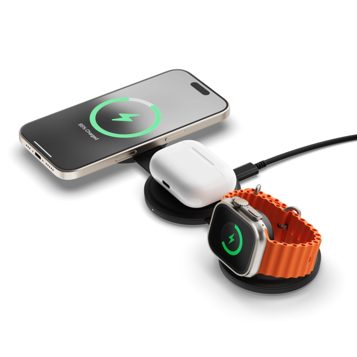 Satechi OntheGo 3-in-1 Wireless Charger - Black [2]