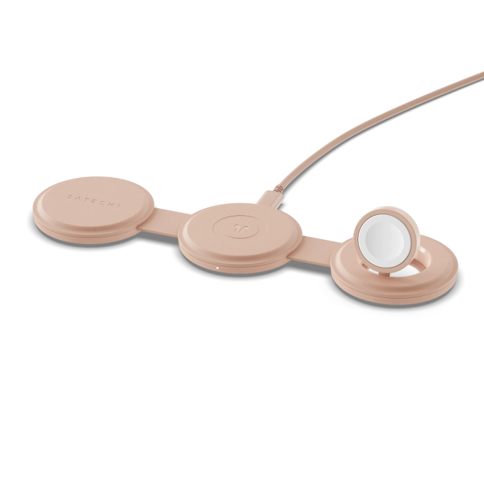 Satechi OntheGo 3-in-1 Wireless Charger - Desert Rose [2]