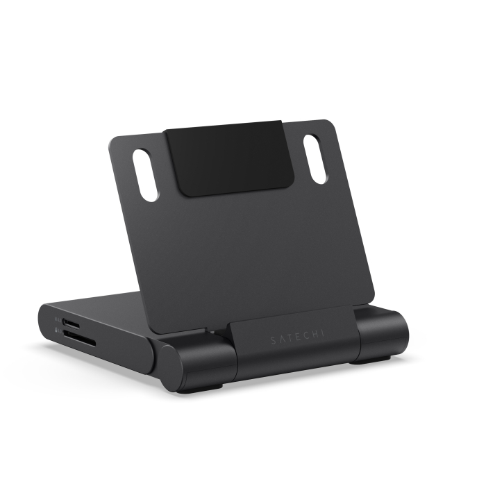Satechi OntheGo Foldable Stand Hub (4K60Hz HDMI,1x 100W USB-C PD,Dual 10Gbps USB-C & USB-A,UHS-II SD & microSD Card Slots,iPad Compatibility 2021+) - Space Black [2]