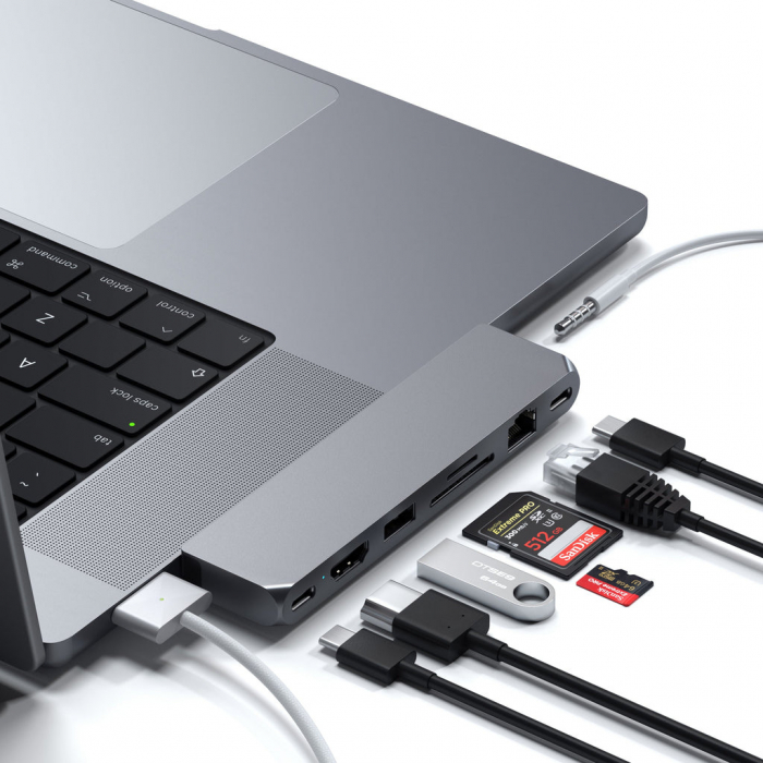 Satechi Pro Hub Max (1xUSB4,1x HDMI 4K 60Hz,1xUSB-A3.0,1x micro/SD,1xEthernet,1xUSB-C,1xAudio) - Space Grey [3]