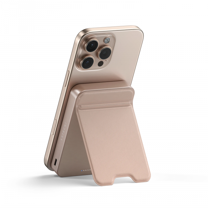 Satechi Qi2 10K Magnetic Power Bank with Stand - Desert Rose [2]