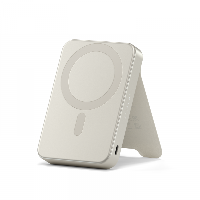 Satechi Qi2 10K Magnetic Power Bank with Stand - Sand [1]