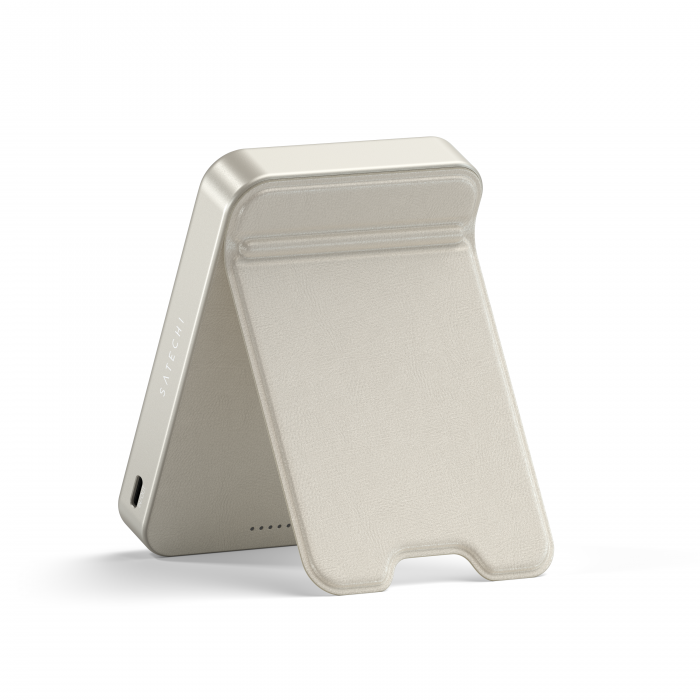 Satechi Qi2 10K Magnetic Power Bank with Stand - Sand [9]