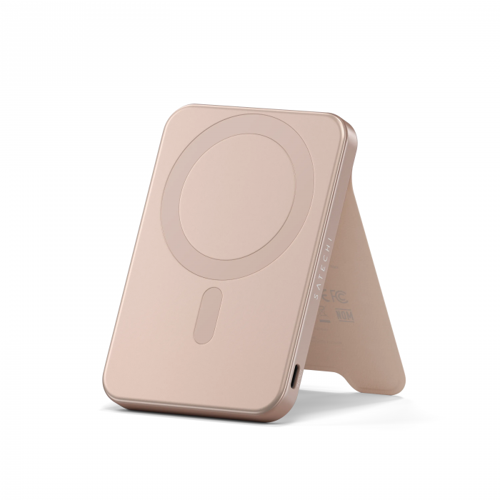 Satechi Qi2 5K Magnetic Power Bank with Stand - Desert Rose [1]