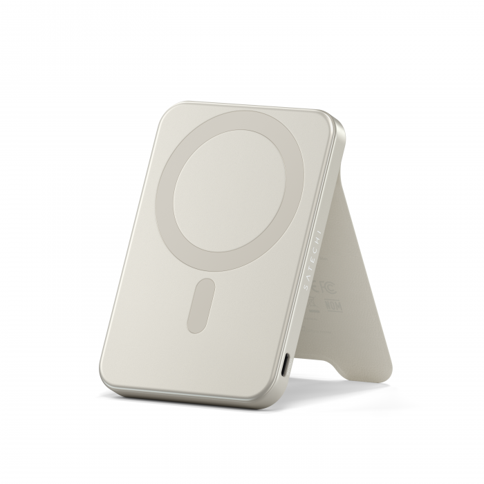 Satechi Qi2 5K Magnetic Power Bank with Stand - Sand [1]