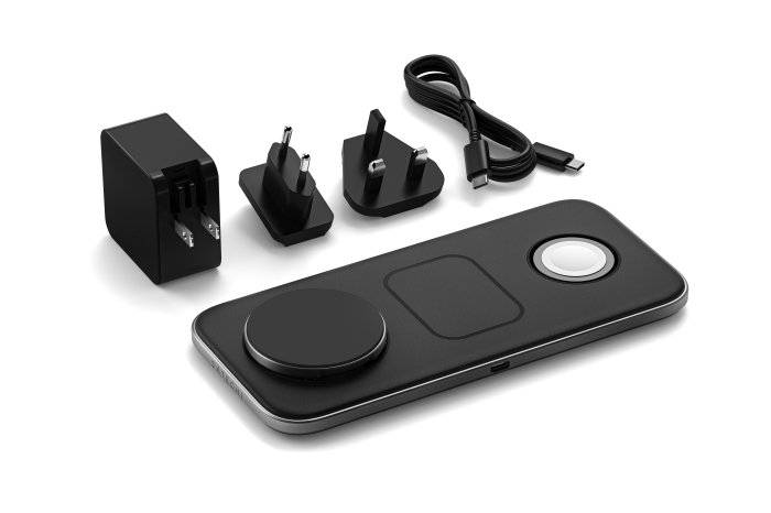 Satechi Qi2 Trio Wireless Charging Pad - with Type A,C,G plugs - Space gray [5]