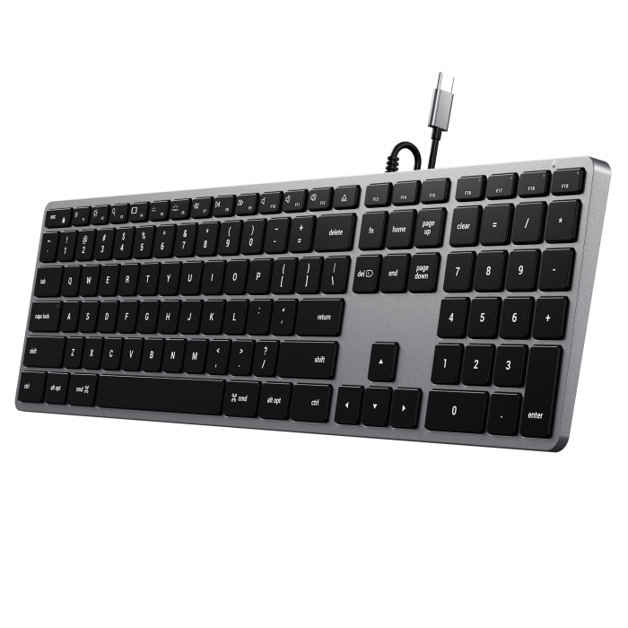 Satechi Slim W3 USB-C BACKLIT Wired Keyboard - US - Space Grey [2]