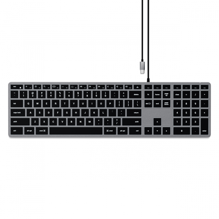 Satechi Slim W3 USB-C BACKLIT Wired Keyboard - US - Space Grey [3]
