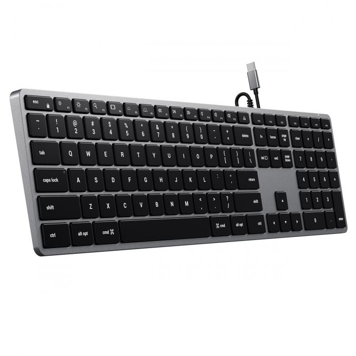 Satechi Slim W3 USB-C BACKLIT Wired Keyboard - US - Space Grey [1]