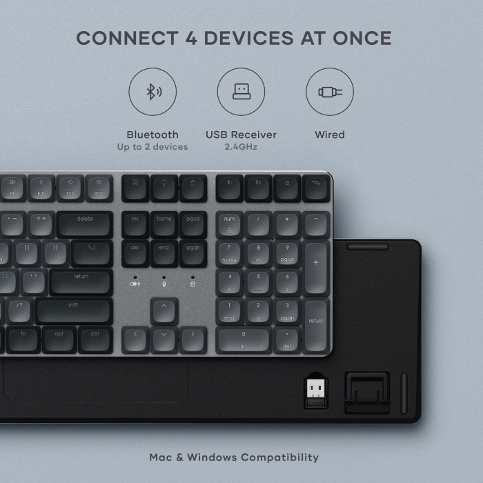 Satechi SM3 Slim Mechanical Backlit Bluetooth Keyboard (Dark) - US- Dark [8]