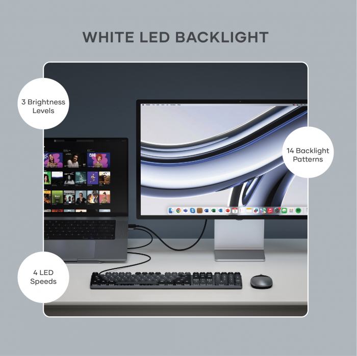 Satechi SM3 Slim Mechanical Backlit Bluetooth Keyboard (Dark) - US- Dark [14]