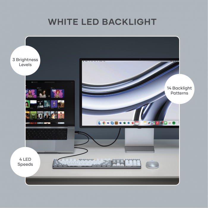 Satechi SM3 Slim Mechanical Backlit Bluetooth Keyboard (Light) - US - Light [8]