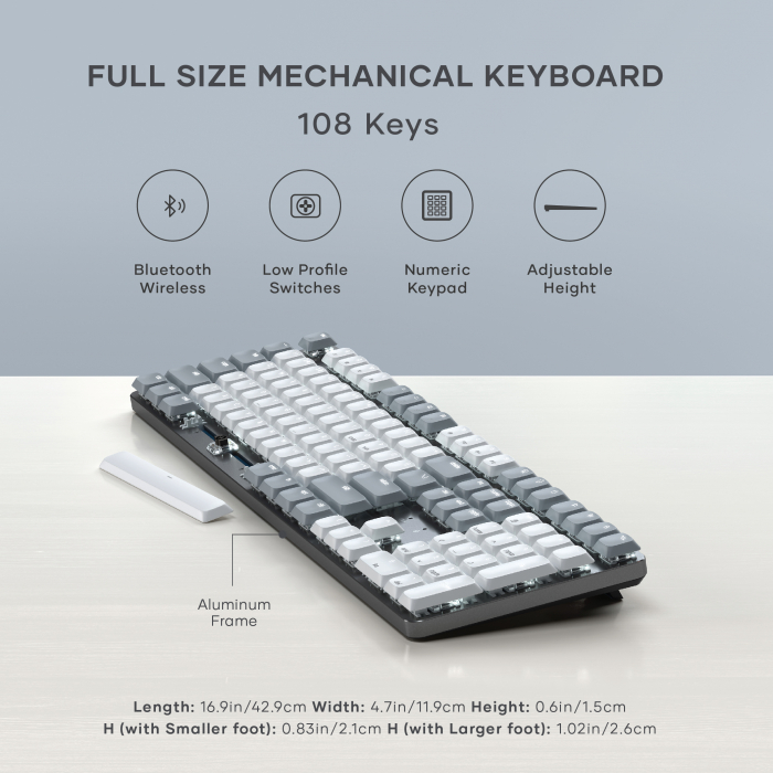 Satechi SM3 Slim Mechanical Backlit Bluetooth Keyboard (Light) - US - Light [4]