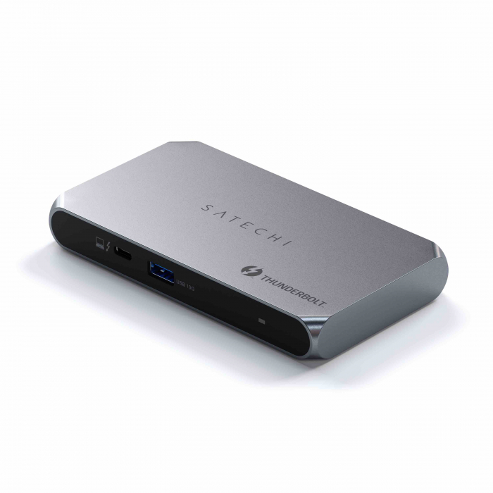 Satechi Thunderbolt 4 Slim Hub Pro (3x Thunderbolt 4 Downstream Ports up to 40 Gbps, 15W,2x 4K at 60Hz or 1x 8K at 30Hz or (1x) 6K on Mac) - Silver [3]