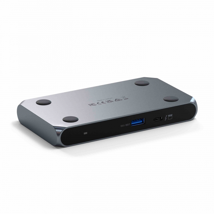 Satechi Thunderbolt 4 Slim Hub Pro (3x Thunderbolt 4 Downstream Ports up to 40 Gbps, 15W,2x 4K at 60Hz or 1x 8K at 30Hz or (1x) 6K on Mac) - Silver [2]