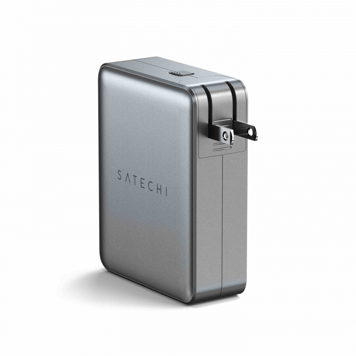 Satechi Travel Chrager 145W USB-C 4-Port (4x USB-C PD, UK-EU-AU-US adapte & mesh bag inc.) - Space Grey [5]