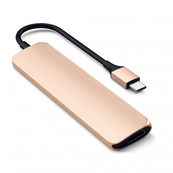 Satechi Type-C Slim Multimedia Adapter V2 - Gold [5]