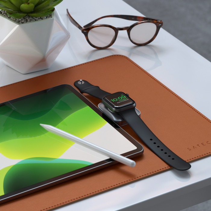 Satechi USB-C 2 in 1 Wireless charging dock for Apple watch and Airpods - Silver [3]