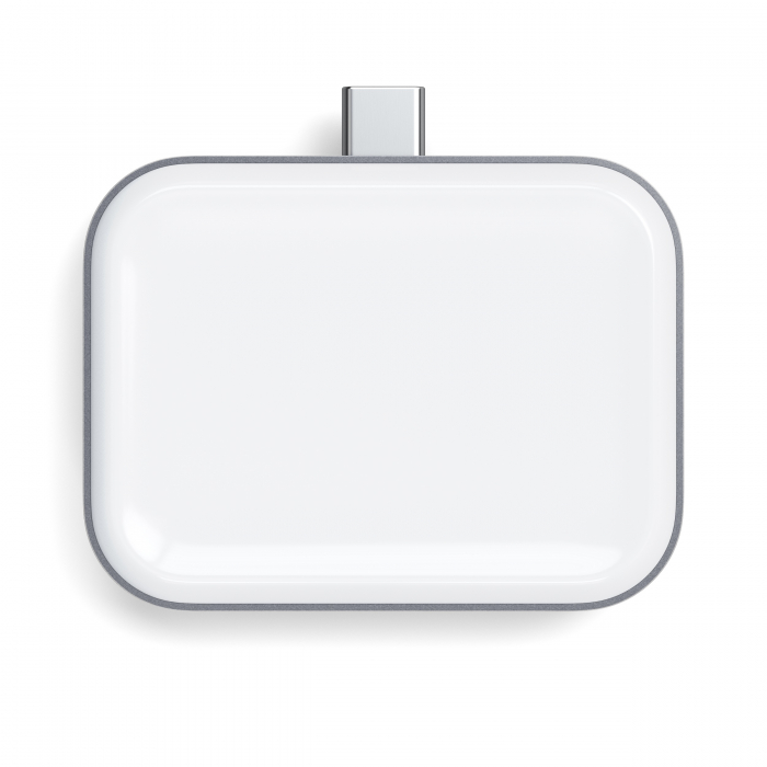 Satechi USB-C 2 in 1 Wireless charging dock for Apple watch and Airpods - Silver [6]