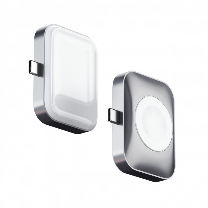 Satechi USB-C 2 in 1 Wireless charging dock for Apple watch and Airpods - Silver [2]