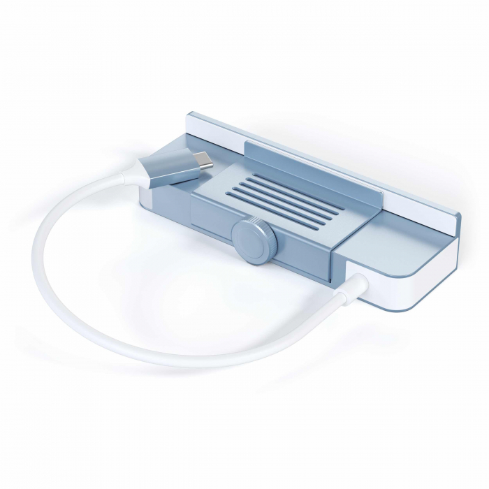 Satechi USB-C Clamp Hub iMac 24inch (2021) / (1x USB-C up to 5 Gbps,3x USB-A 3.0 up to 5 Gbps, inc. Apple S.Drive Micro/SD) - Blue [6]