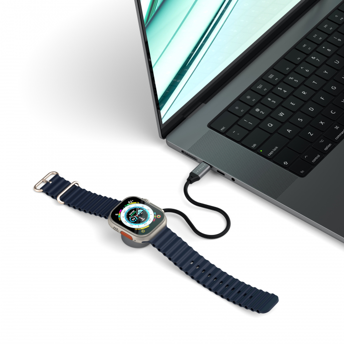 Satechi USB-C Magnetic Fast-Charging Cable for Apple Watch - Space Gray [5]