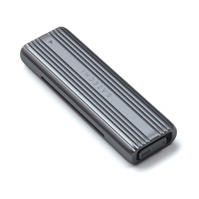 Satechi USB-C NVME &amp; SATA SSD Enclosure USB-C (SSD not included) Solid State Drives size 2242/2260/2280 - Grey [2]