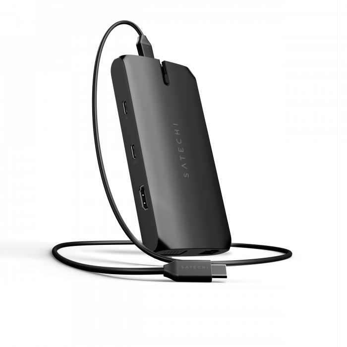Satechi USB-C On-the-go Multiport adapter (1xHDMI, 1xVGA, 1x USB-C PD, 1xGigabit Ethernet, 2x USB-A, 1xUSB-C, Micro/SD) - Black [4]