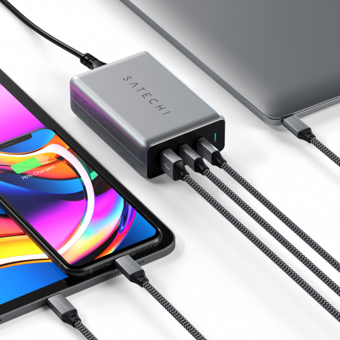 Satechi USB-C PD Compact GAN Charger 100W 1xUSB-C PD,2xUSB-C PD,1xUSB-C PD,1xUSB-A,2x USB-C PD [8]