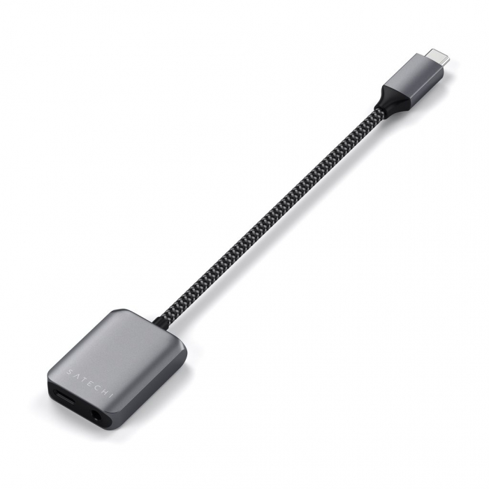 Satechi USB-C to 3.5mm Audio & PD Adapter - Space Grey [2]