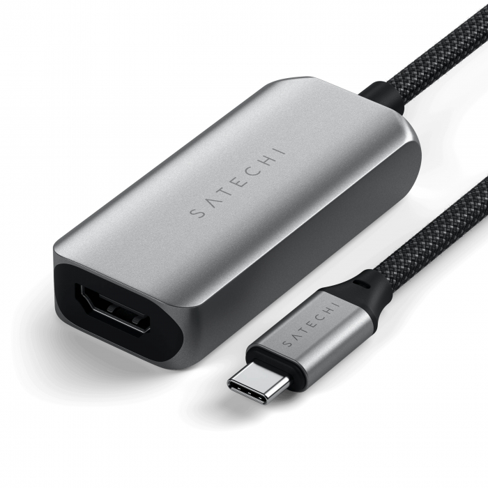 Satechi USB-C To HDMI 2.1 8K Adapter (Mac Devices up to 4K/60Hz, 8K/60Hz, 4K 60Hz/120Hz, 2K/ 40Hz, 1080P/500Hz,  Dynamic HDR10+  HDCP 1.4 & HDCP 2.3) - Space Grey [4]