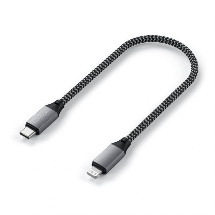 Satechi USB-C to Lightning Short Cable 25cm - Space Grey [3]