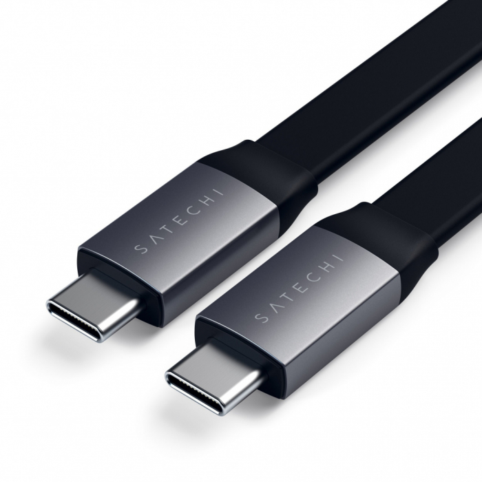 Satechi USB-C to USB-C Gen 2 Flat Cable (0.24m) - Space Grey [3]