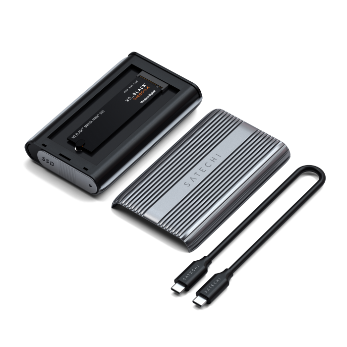 Satechi USB4 NVMe SSD Pro Enclosure (M.2 NVMe Drives 2280/2260/2242mm-16TBmax,PCI-E Gen 4x4,max bandwidth 8GB/s; reading/writing 3840MB/s ) - Grey [4]