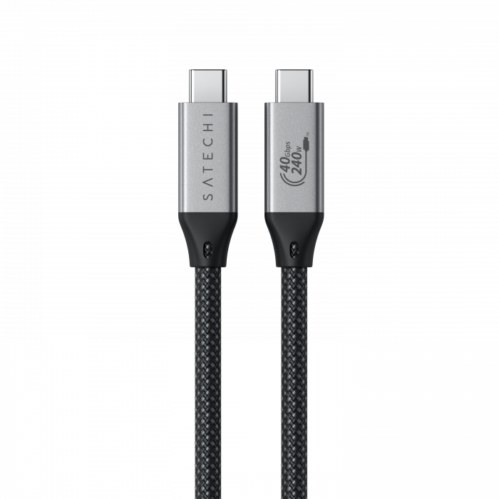 Satechi USB4 Pro Braided Cable 1.2m (PD240W,40Gbps data,8K/60Hz or 4K/120Hz) - Black [2]