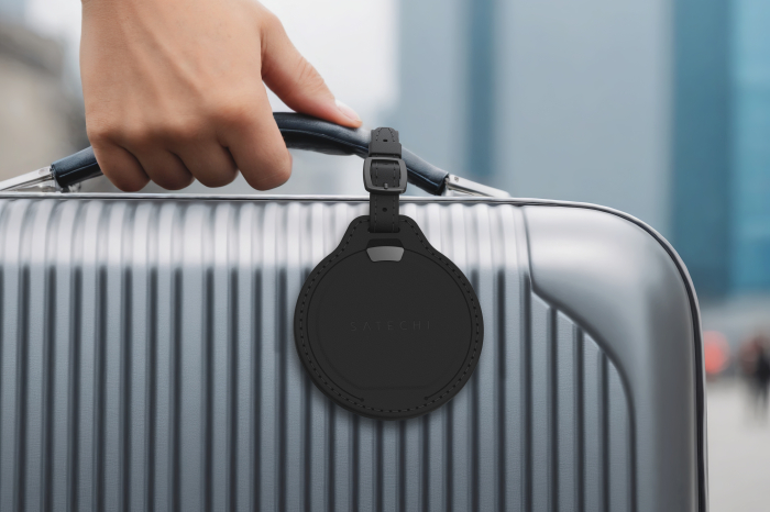 Satechi Vegan-Leather FindAll Luggage Tag - Black [2]