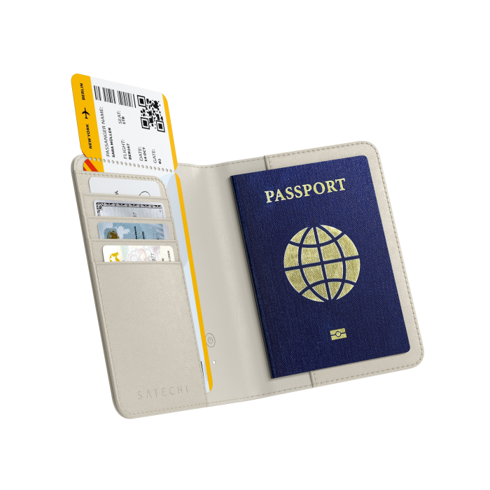 Satechi Vegan-Leather FindAll Passport Cover - Sand [4]