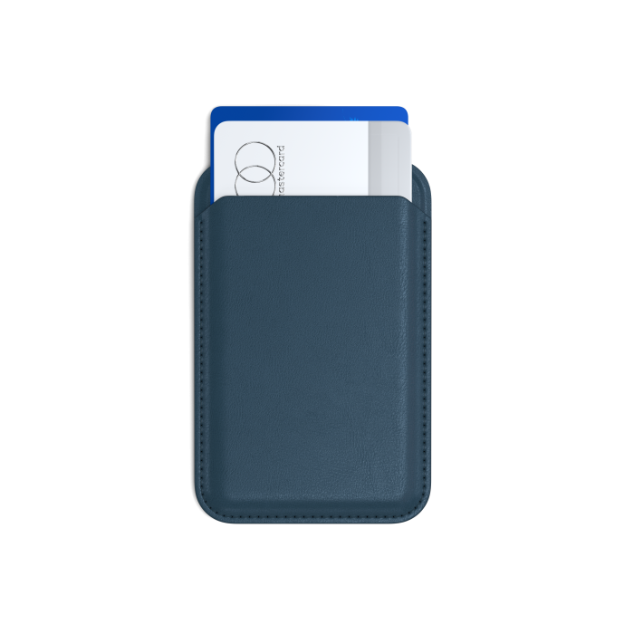 Satechi Vegan-Leather Magnetic Wallet Stand (iPhone 12/13/14/15 all models) - Dark Blue [5]