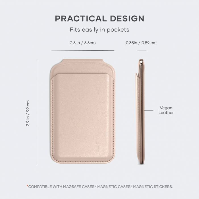 Satechi Vegan-Leather Magnetic Wallet Stand (iPhone 12/13/14/15 all models) - Desert Rose [6]