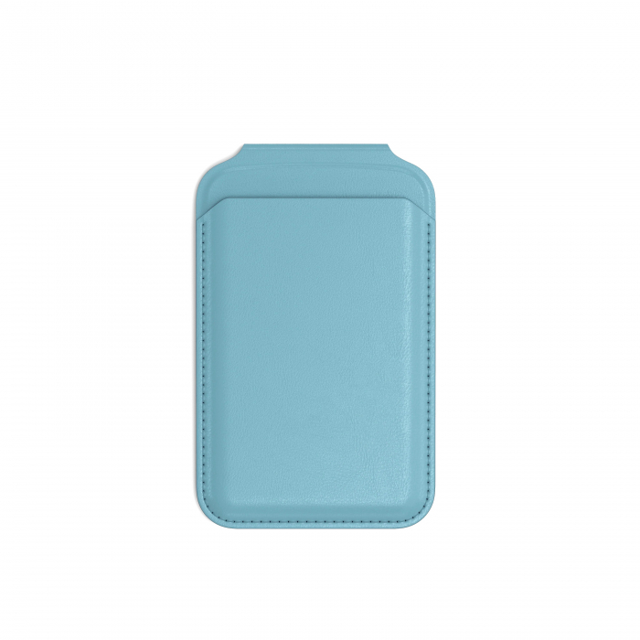 Satechi Vegan-Leather Magnetic Wallet Stand, Magsafe Compatible - Light Blue [4]