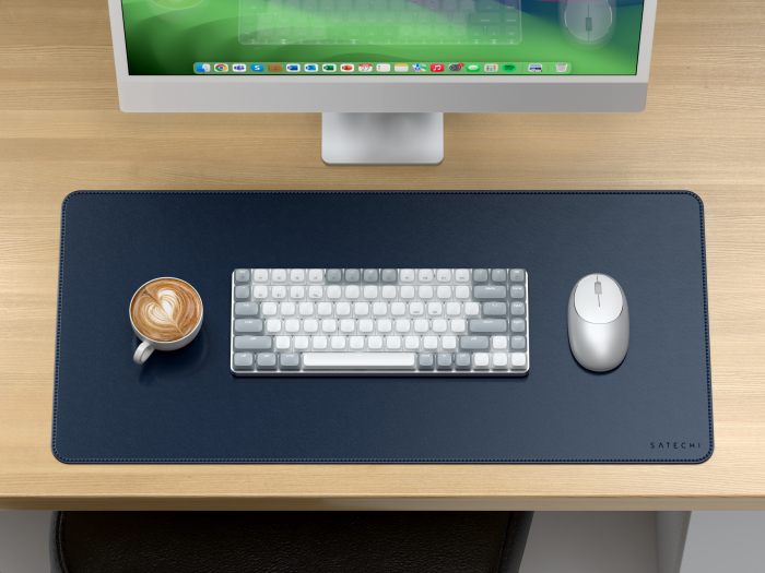 Satechi Vegan-Leather Premium Desk Mat - Blue [2]