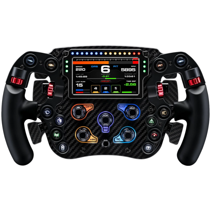 SIMAGIC FX Pro Steering Wheel with Color Screen ,Full Carbon Fiber, Six Paddles, QR50 Included. S203 [1]