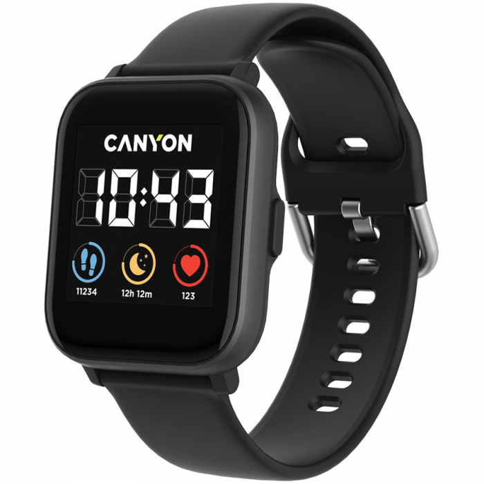 Smart watch, 1.4inches IPS full touch screen, with music player plastic body, IP68 waterproof, multi-sport mode, compatibility with iOS and android, , Host: 42.8*36.8*10.7mm, Strap: 22*250mm, 45g [2]