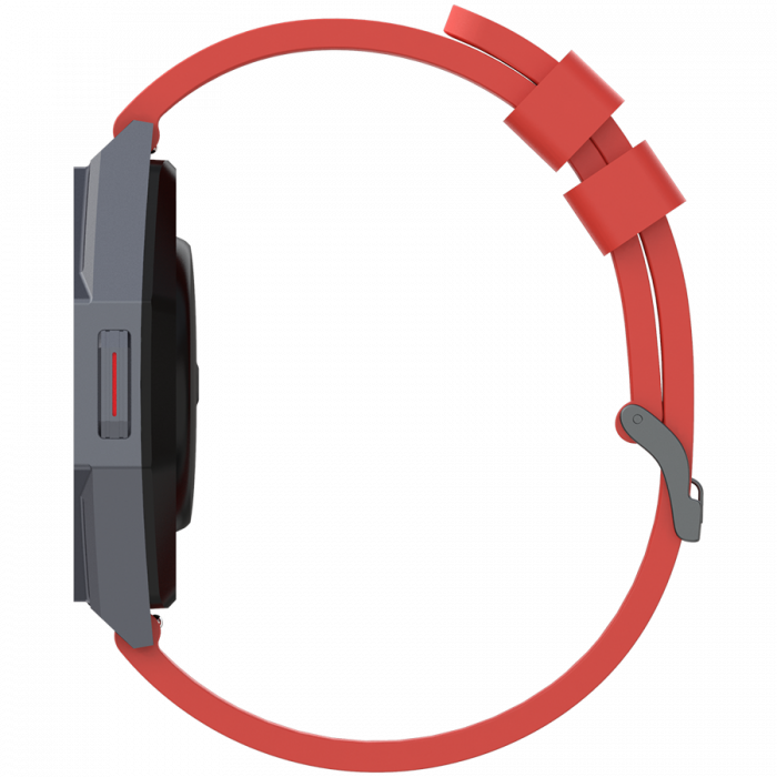CANYON Otto SW-86, Smart watch Realtek 8762DK LCD 1.3'' LTPS 360X360px, G+F 1+gesture 192KB Li-ion polymer battery 3.7v 280mAh,Gun aluminum alloy case middle frame+plastic bottom case+Warm red silicon [4]