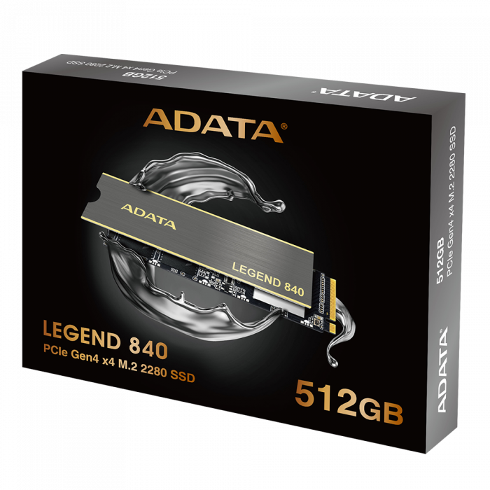 SSD ADATA, LEGEND 840,  512 GB, M.2, PCIe Gen4.0 x4, 3D TLC Nand, R/W: 5000/3400 MB/s, \\"ALEG-840-512GCS\\" [3]
