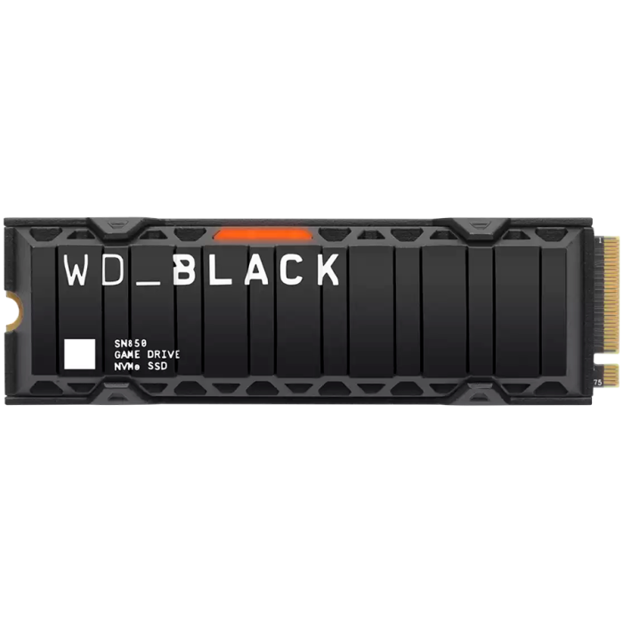 SSD WD_BLACK SN8100 HeatSink 1TB M.2 2280 PCIe Gen5 x4 NVMe, Read/Write: 14900/11000 MBps, IOPS 1600K/2400K, TBW: 600, powered by SanDisk [1]