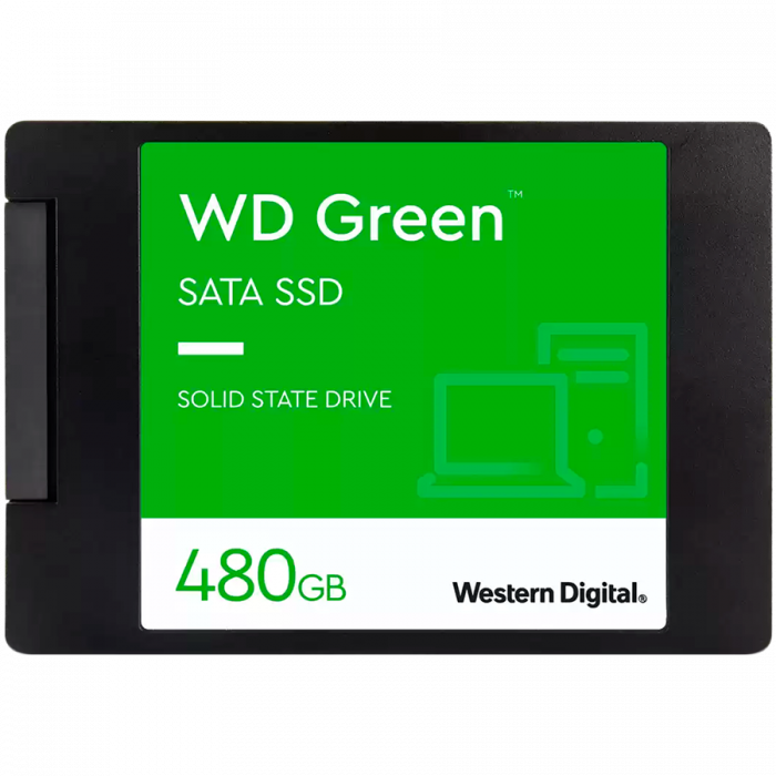 SSD WD Green 480GB SATA, 2.5", 7mm, Read: 545 MBps [1]