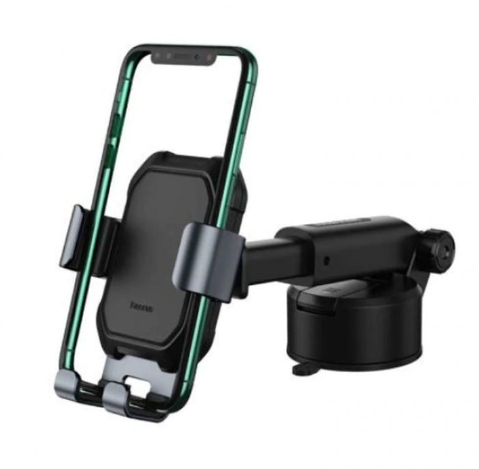 SUPORT AUTO Baseus Simplism pt. SmartPhone, fixare parbriz sau bord prin ventuza, metalic, negru \\"SUYL-TK01\\" [3]