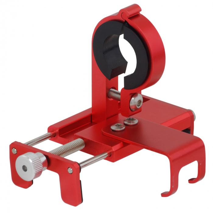 SUPORT Bicicleta SPACER pt. SmartPhone, fixare de ghidon, Metalic, rosu, cheie de montare,  "SPBH-METAL-RED" [4]