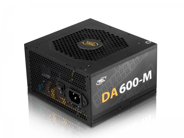 SURSA DeepCool 600W (real), modulara, fan 120mm PWM, 80 PLUS & max 85% eficienta, 2x PCI-E (6+2), 5x S-ATA "DA600-M" [1]